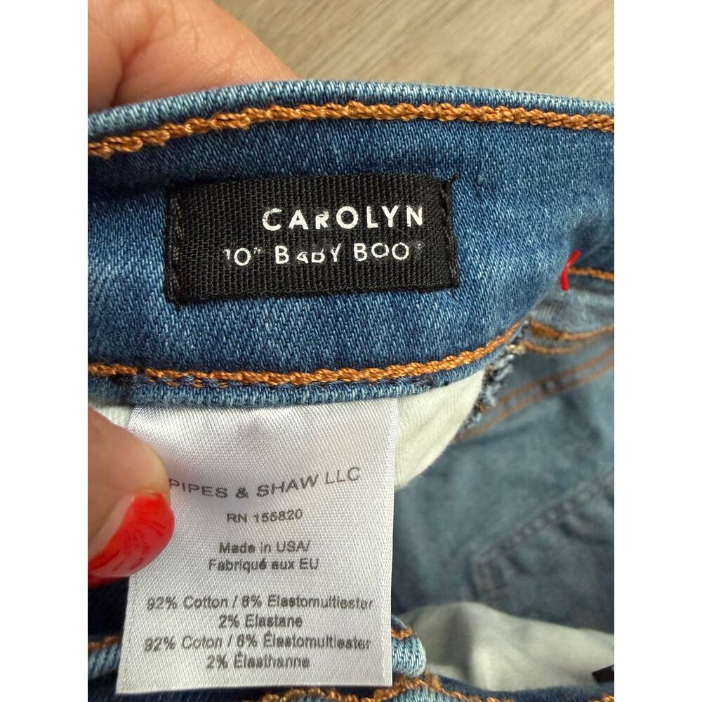 Veronica Beard Carolyn Tuxedo Stripe 10" Baby Boot Jeans, Size 29, Made in USA - Picture 6 of 6